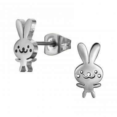 Zajíček Miffy - 316L Chirurgická Nerezová Ocel Puzetové Náušnice Z Oceli A4S50041