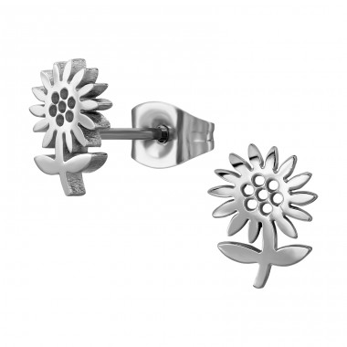 Sunflower - 316L Surgical Grade Stainless Steel Steel Ear Studs A4S50055
