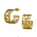 16 mm Golden Flower - 316L Surgical Grade Stainless Steel Steel Ear Studs A4S50152
