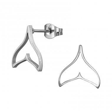 Walflosse - Chirurgischer 316L-Edelstahl Stahl-Ohrstecker A4S50168