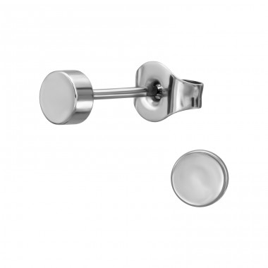 4 mm Round - 316L Surgical Grade Stainless Steel Steel Ear Studs A4S50239