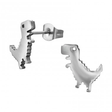 Dinosaur - 316L Surgical Grade Stainless Steel Steel Ear Studs A4S50255