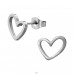 10 mm Open Heart - 316L Surgical Grade Stainless Steel Steel Ear Studs A4S50256