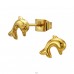 Dolphin Gold Plated - 316L Surgical Grade Stainless Steel Steel Ear Studs A4S50332