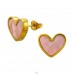 Heart Gold Plated - 316L Surgical Grade Stainless Steel Steel Ear Studs A4S50338