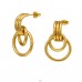 Multi Ring Drop, Gold Plated - 316L Surgical Grade Stainless Steel Steel Ear Studs A4S51299
