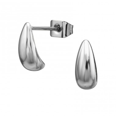 10 mm Organic Drop - 316L Surgical Grade Stainless Steel Steel Ear Studs A4S51439