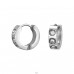 Huggies with crystals - 316L Surgical Grade Stainless Steel Steel Earrings A4S48205