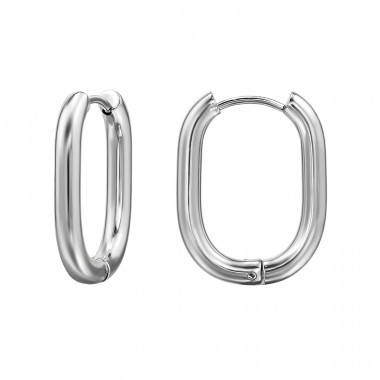 Ovális fülbevaló - 316L Sebészeti Minőségű Rozsdamentes Acél Rozsdamentes Acél Fülbevaló A4S49771