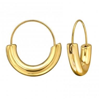 Pozłacane 20 mm - 316L Stal Chirurgiczna Grade Kolczyki Ze Stali Nierdzewnej A4S49949