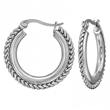 Seildrehung - Chirurgischer 316L-Edelstahl Stahl-Ohrringe A4S49987
