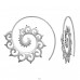 40 mm Filigree Spiral - 316L Surgical Grade Stainless Steel Steel Earrings A4S50155