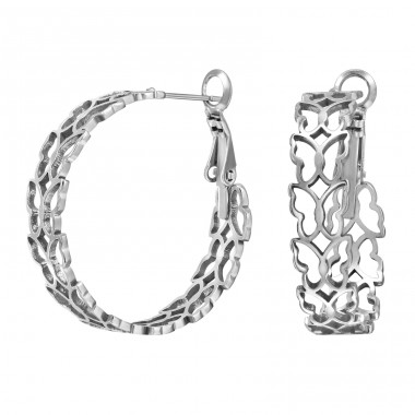 Fluture De 30 mm - Grad chirurgical 316L din oțel inoxidabil Cercei din oţel inoxidabil A4S50156