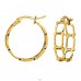 22 mm Golden Gemustert - Chirurgischer 316L-Edelstahl Stahl-Ohrringe A4S50165
