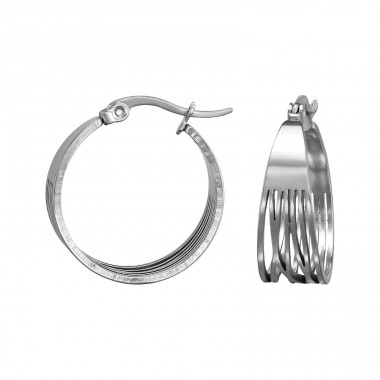 22 mm Warstwowe - 316L Stal Chirurgiczna Grade Kolczyki Ze Stali Nierdzewnej A4S50166