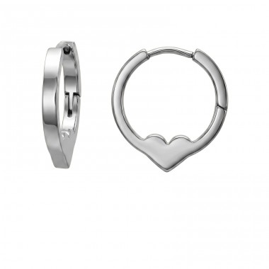 19.5 mm Heart - 316L Surgical Grade Stainless Steel Steel Earrings A4S51295