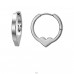 19.5 mm Heart - 316L Surgical Grade Stainless Steel Steel Earrings A4S51295