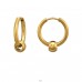 2x15 mm Hoop with 5mm Ball, Golde Plated - 316L Surgical Grade Stainless Steel Steel Earrings A4S51437