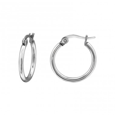 Hoops - 316L Surgical Grade Stainless Steel Steel Earrings A4S8354