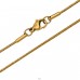 Round Snake 45 cm Gold Plated - 316L Surgical Grade Stainless Steel Steel Necklaces A4S51072