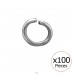 0.8 x 5 mm Open Hoop 100x - 316L Surgical Grade Stainless Steel Steel Necklaces A4S51077