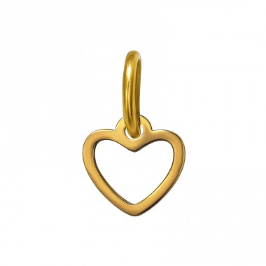 Heart Gold Plated - 316L Surgical Grade Stainless Steel Steel Pendants A4S50472