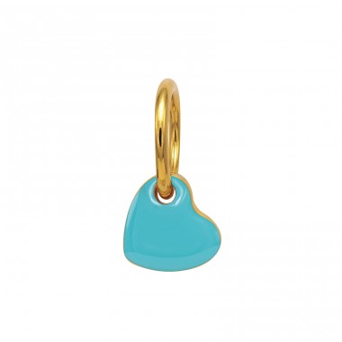 12 mm Heart Gold Plated - 316L Surgical Grade Stainless Steel Steel Pendants A4S50473
