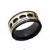 Black and Gold - 316l chirurgická nerezová ocel Prsteny z oceli A4S22787
