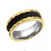 Black and Gold - Grad chirurgical 316L din oțel inoxidabil Inele din oţel A4S22802
