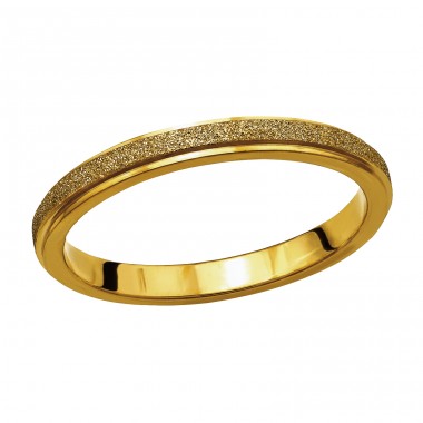 Vzorovaný pozlacený - 316L Chirurgická Nerezová Ocel Prsteny Z Oceli A4S50410