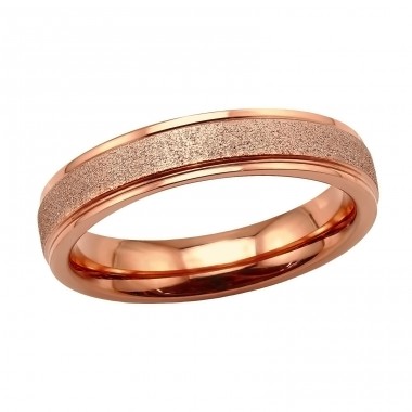 Hladký a drsný pozlacený - 316L Chirurgická Nerezová Ocel Prsteny Z Oceli A4S50412