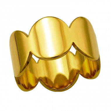 Spojené kruhy pozlacené - 316L Chirurgická Nerezová Ocel Prsteny Z Oceli A4S50425