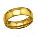 Domed High Polish, Gold Plated - 316L Surgical Grade Stainless Steel Steel Rings A4S50438