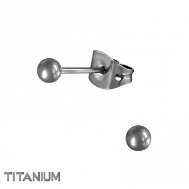 3mm Míč - Titan Titanium Ear Studs A4S33175