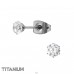 4 mm Okrúhle - Titán Titánové náušnice A4S33178