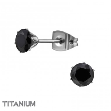 5 mm Kulatá - Titan + Zirkony Titanové náušnice A4S33179