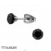5 mm Rund - Titan + Zirkonia Titanohrringe A4S33179