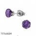 6mm Round - Titanium Titan Ear Studs A4S33180