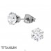 6mm Round - Titanium Titan Ear Studs A4S33180