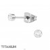 Titanové Kulaté Ucho S Krystaly - Titan Titanové náušnice A4S38448