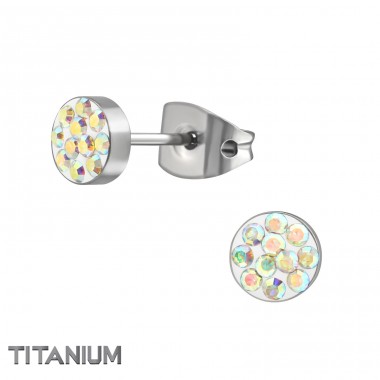 Suporturi Cu Cristale Din Titan Cu Cristal - Titan Cercei din titan A4S38449