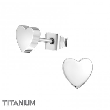 Srdce - Titan Titanové náušnice A4S40287