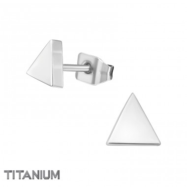 Trojúhelník - Titan Titanové náušnice A4S40288