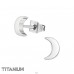 Crescent Moon - Titanium Titan Ear Studs A4S40289