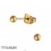 3mm Labda - Titán Titán fülbevalók A4S48125