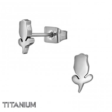 Tulipan - Tytan Kolczyki z tytanu A4S49894
