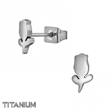 Tulip - Titanium Titan Ear Studs A4S49894