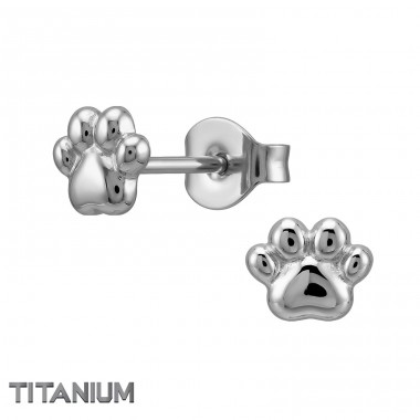 Psí tlapka titanová - Titan Titanové Náušnice A4S50380