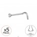 Round nose piercing 2mm, (20 G) 5pieces - Titanium Titanium Nose Jewelry A4S47737