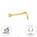 Pozłacane Okrągłe 2mm (20G) - 5 sztuk - Tytan Titanium Nose Jewelry A4S47738